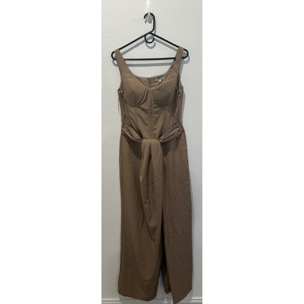 Jessa Twist Front Wide Leg Jumpsuit M